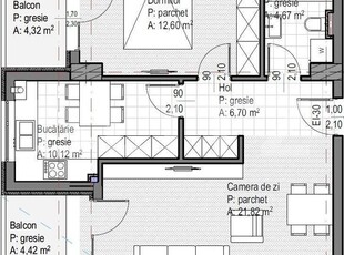 Apartament 2 camere finisat, 56 mp utili, 2 balcoane, etaj intermediar, Sopor!