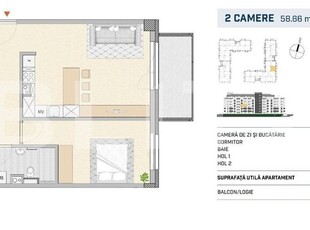 Apartament luminos, orientare estica, finisat lux, zona semicentrala