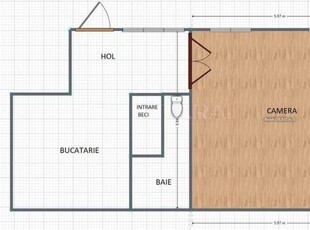 Vanzare casa cu 2 camere in zona Semicentrala