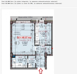 Apartament cu 1 camera, 40,57 mp utili, Finisat, cu gradina 15 mp, Zona Terra!