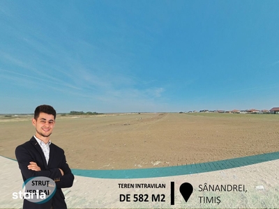 Teren intravilan de 582 m2 în Sânandrei, plata în rate (ID:27752)