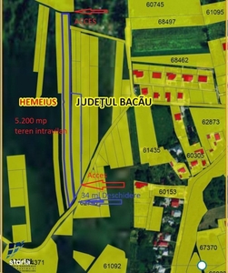 Teren intravilan de vanzare in Hemeius ideal constructii case -5000 m