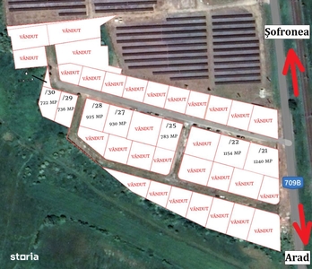 Vand loturi de teren intre Arad si Sofronea - ID : RH-29871-property