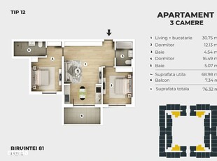 Apartament 3 camere