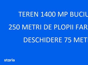 Teren 1400mp Bucium, la 250mp de Plopii fara Sot, deschidere 75 metri