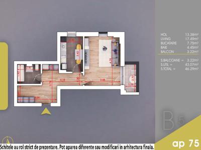 (AP.75/5/B) Garsoniera Theodor Pallady - Metrou Teclu - Estimobiliar