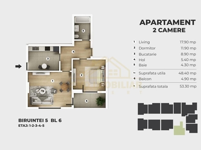 APARTAMENT 2 CAMERE-PASARELA POPESTI VEST