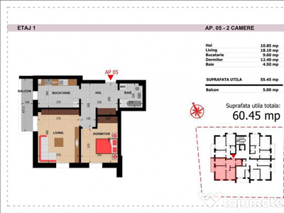 Apartament 2 camere 61mp metrou Aparatorii Patriei