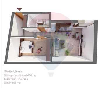 Apartament 2 camere vanzare in bloc de apartamente Bihor, Oradea, Ultracentral