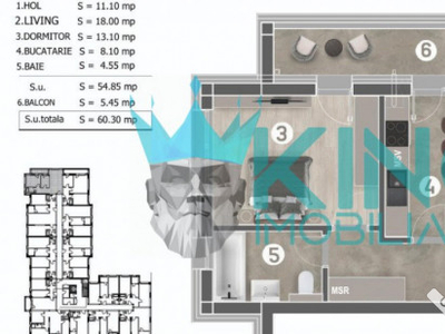 Cavar Residence-Postalionului |2 camere | decomandat | Comis