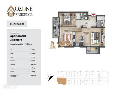 Ozone Residence, Apartament 3 camere, Zona Coresi-Tractorul, Brasov