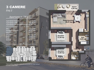 Aparatament 3 Camere - Comision 0% Sector 4 Gand Arena