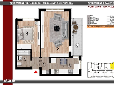 Apartament 2 camere / 58 MP UTILI / PRIMA CASA || Soseaua Berceni