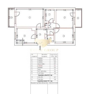 Apartament 3 camere, decomandat, vizavi de metrou