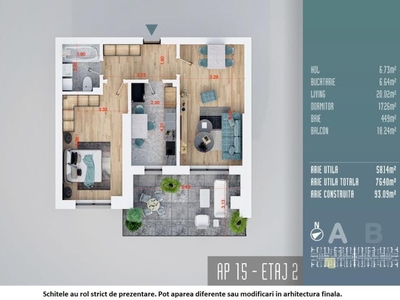 PROMO Apartament 2 camere_76.4 mp! Super Oferta_ Comision 0!