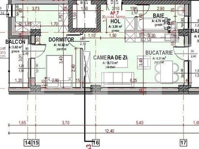 Apartament 2 camere, 44 mp, parcare, zona Somesului