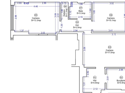 Casa cu 3 apartamente, P+E+M, teren 500mp, toate utilitatile, Sanpetru