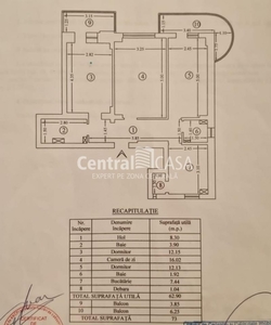 Apartament de vanzare cu 3 camere, Centru-Gara