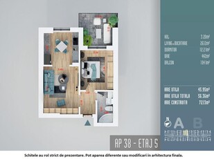 Apartament 2 camere_incalzire in pardoseala_Auchan Titan!