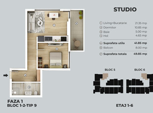 Apartament Garsoniera tip Studio