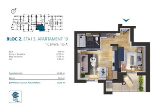 Elite Town Timisoara | apartament 2 camere | TORONTALULUI - METRO 2