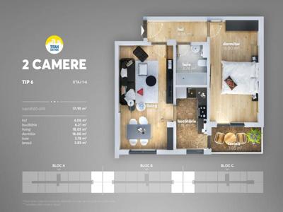 Apartament 2 camere -Titan, Metrou Nicolae Teclu - Estimobiliar