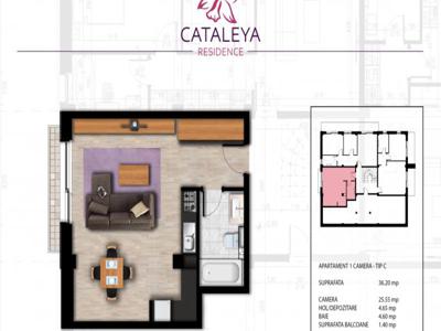 Apartament nou de vanzare, 1 camera, decomandat, 36 mp, Bucium, Hanul Trei Sarmale, Cod 141820