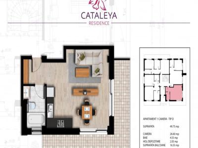 De vanzare apartament nou, 1 camera, decomandat, 49 mp, Bucium, Hanul Trei Sarmale, Cod 141822