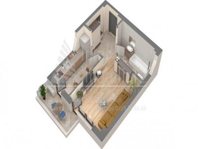 Podu Ros apartament nou 41 mp, 1 camera, decomandat, de vanzare, Dedeman, Cod 147844