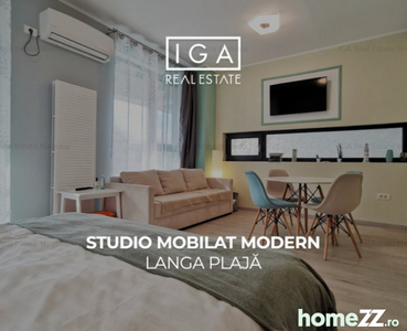 Studio mobilat modern langa plaja