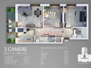 Apartament 3 camere la doar 91.900 Euro - Sector 4 - Arghezi Parc