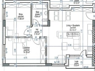 Apartament finisat, 3 camere, semidecomandat, parcare, Floresti