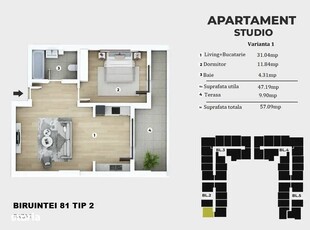 Brancoveanu 10 Min Metrou 3 Camere Liber Decomandat