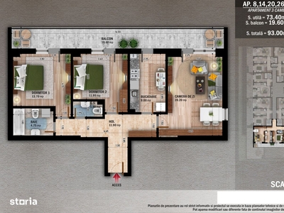 3 camere comision 0 Titan-Pallady-Metrou Nicolae Teclu