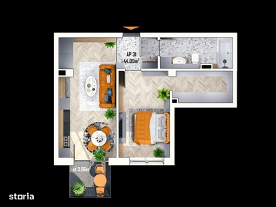 Apartament 2 camere finisat, ansamblu nou, zona accesibila, ESTIMO