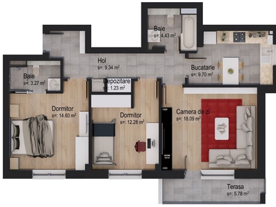 Apartament cu 3 camere Lior by Casa Nobel