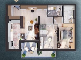 Apartament de 3 camere, 80.68 mp, cartier Iris