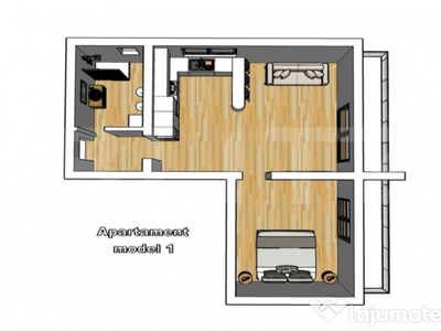 Apartament cu 2 camere, 69 mp, balcon, zona de Centura