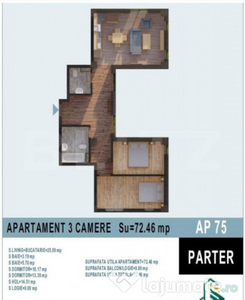 Apartament de 3 camere, bloc nou, Calea Moldovei!
