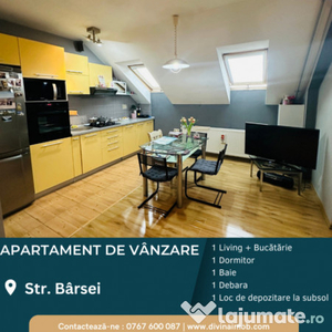 Apartament la mansardă, 46 mp, Boxă la subsol, Ștrand