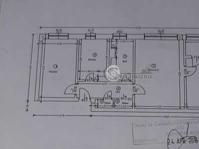 Etaj intermediar - apartament 3 camere - Central