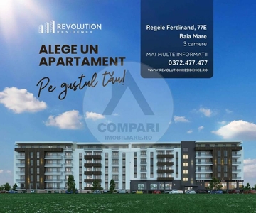 NEW! COMISION 0% Apartament 3 camere - Regele Ferdinand 77E, Baia Mare