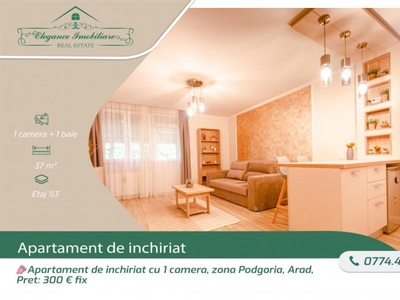 Apartament cu centrala proprie de inchiriat, zona Podgoria, Arad