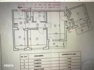 Mircea cel Batran- Ap 3 camere decomandat, etaj 2, 72mp - 97.900 euro