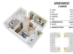 Antiaeriană - Oxy Residence, 3 camere 99 mp