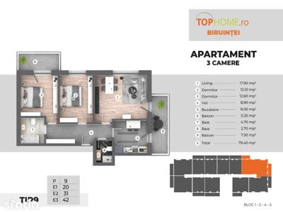 Acte gata - Apartament 3 camere + loc parcare - Metrou Berceni