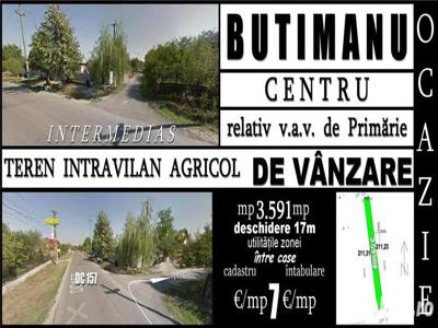 Dâmboviţa-Butimanu-centru, 3591mp, intravilan agricol, doar 7 euro
