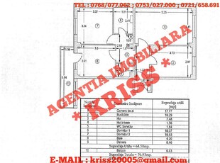 Apartament 3 Camere TRIVALE Confort 1 Decomandat Etaj P 4 Stradal Complex 2 An 1985