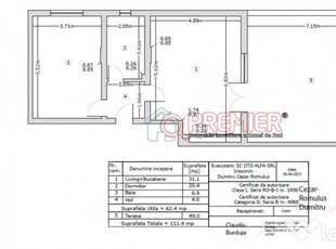 Metrou Dimitrie-Leonida apartament 2 camere cu terasa 109mp