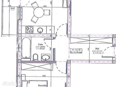 PROMO! Apartament cu 2 camere, semifinisat, 44 mp, zona Apahida